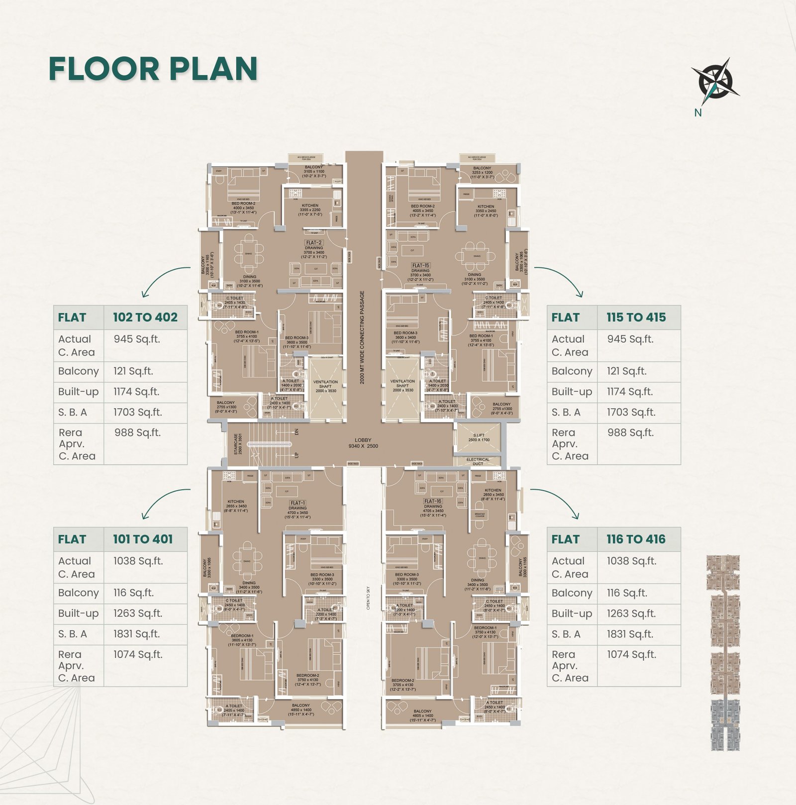 Laxmi Medous: Floor Plan 1