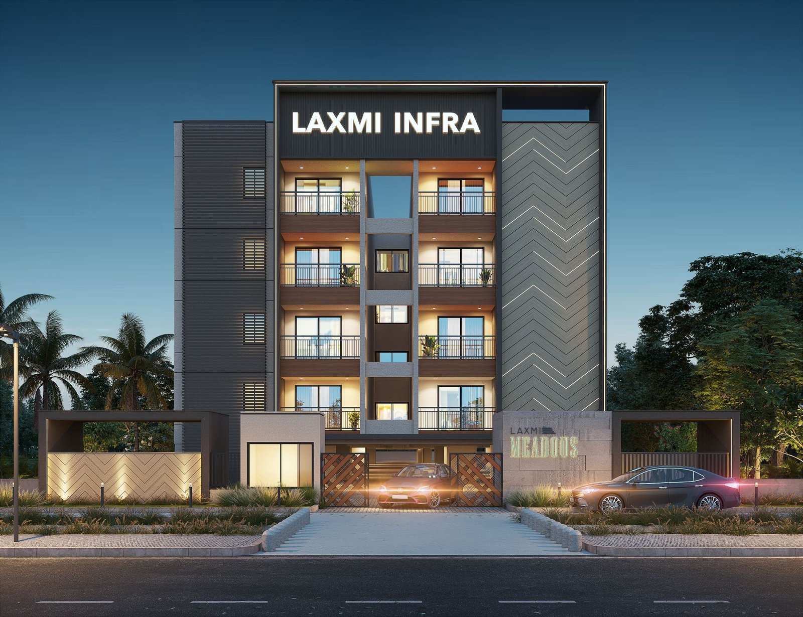 Architectural visual of Laxmi Medous
