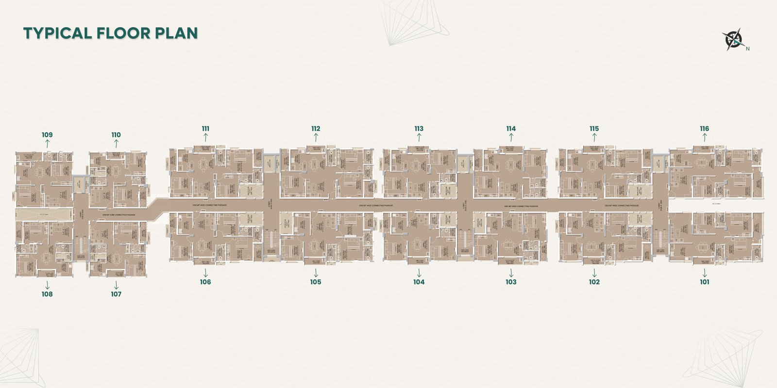 Laxmi Medous: Typical Floor Plan